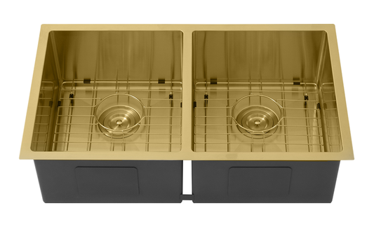 Kliff Hand Made PVD Stainless Steel Double Bowl Sink LK-SDK-775