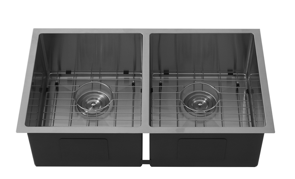 Kliff Hand Made PVD Stainless Steel Double Bowl Sink LK-SDK-775