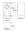 Kliff Hand Made Stainless Steel Sinks LK-SSK20