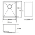 Kliff Hand Made Stainless Steel Sinks LK-SSK34