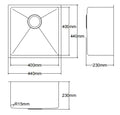 Kliff Hand Made Stainless Steel Sinks LK-SSK40