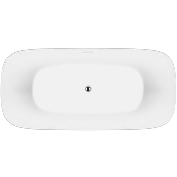 Lola 1700 Freestanding Bath with Integrated Overflow — White Baths, Acrylic Baths, Oval Baths