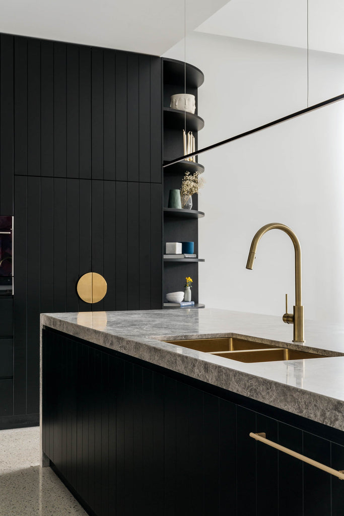 ROUND PICCOLA PULL OUT KITCHEN MIXER TAP