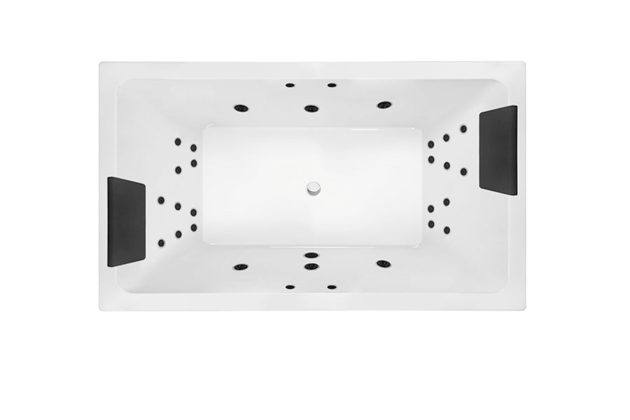 Lago 1795 Dolce Vita 26-Jet Spa Bath — White Baths, Acrylic Baths, Rectangular Baths