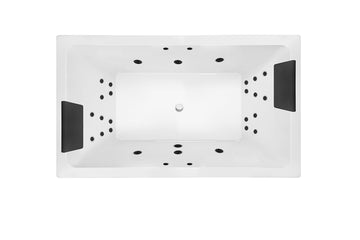 Lago 1795 Dolce Vita 26-Jet Spa Bath — White Baths, Acrylic Baths, Rectangular Baths