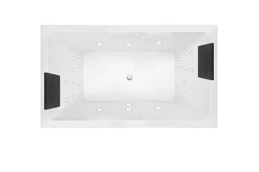 Lago 1795 Dolce Vita 26-Jet Spa Bath — White Baths, Acrylic Baths, Rectangular Baths