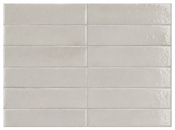 Lago Off White Gloss Subway Tile — Ceramic, Rectangle