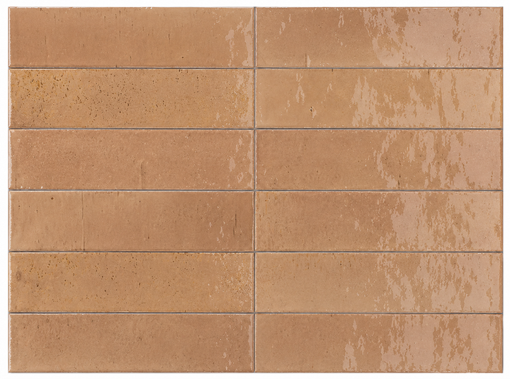 Lago Warm Beige Gloss Subway Tile — Ceramic, Rectangle