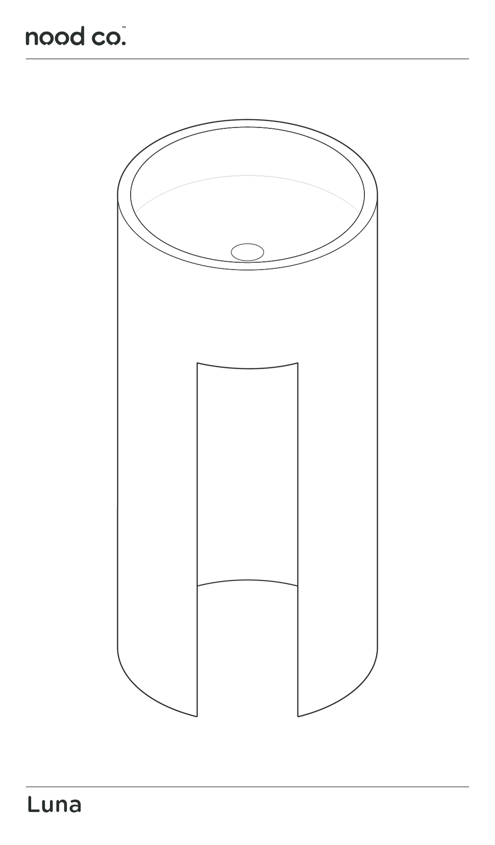 Luna Freestanding Basin (Storm)