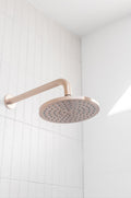 ROUND WALL SHOWER CURVED ARM 400MM