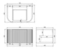 Agena Modern Fluted Cabinet Matte White