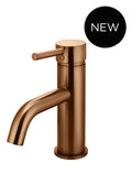 Meir Round Basin Mixer Curved - PVD Lustre Bronze