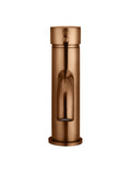 Meir Round Basin Mixer Curved - PVD Lustre Bronze