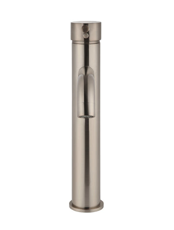 Round Tall Curved Basin Mixer Champagne