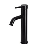 ROUND TALL CURVED BASIN MIXER MATTE BLACK