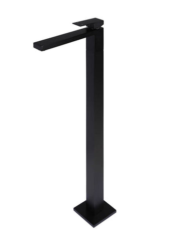 Square Freestanding Bath Mixer — Matte Black, Freestanding Bath Spouts & Mixers