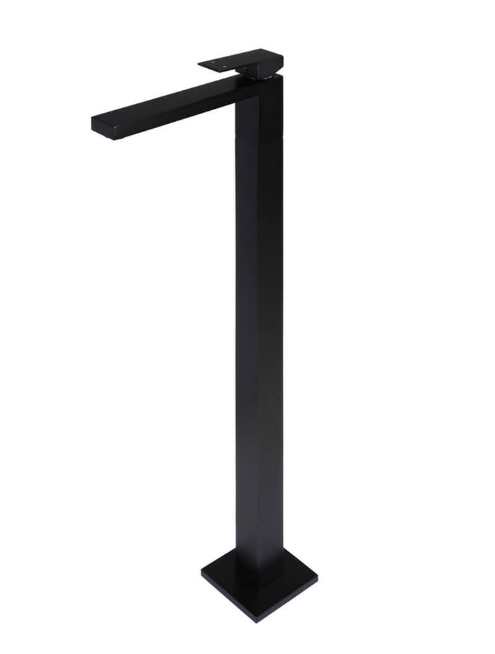 Square Freestanding Bath Mixer — Matte Black, Freestanding Bath Spouts & Mixers
