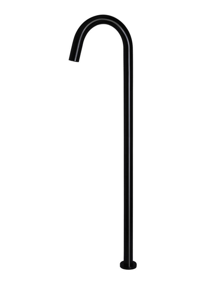 Meir Round Freestanding Bath Spout — Matte Black, Freestanding Bath Spouts & Mixers
