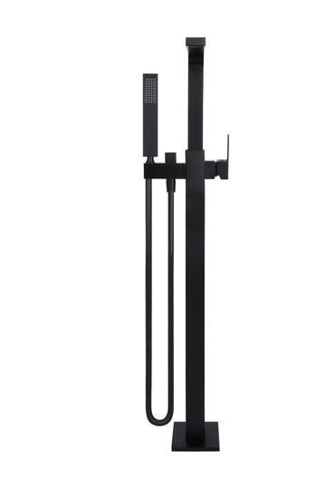 Square Freestanding Bath Spout and Hand Shower