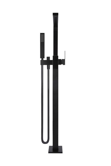 Square Freestanding Bath Spout and Hand Shower