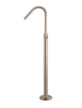 ROUND FREESTANDING BATH SPOUT AND HAND SHOWER