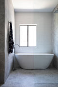 ROUND FREESTANDING BATH SPOUT AND HAND SHOWER