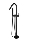ROUND FREESTANDING BATH SPOUT AND HAND SHOWER