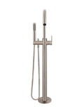 ROUND PADDLE FREESTANDING BATH SPOUT AND HAND SHOWER