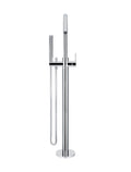 ROUND PADDLE FREESTANDING BATH SPOUT AND HAND SHOWER