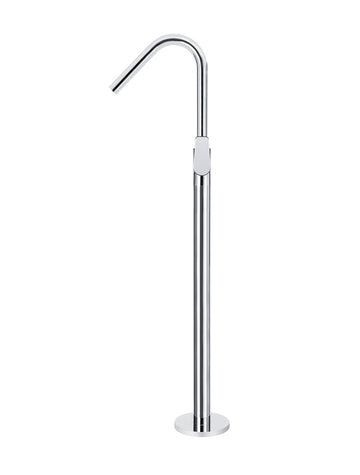 Round Paddle Freestanding Bath Spout and Hand Shower - Chrome