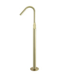 ROUND PADDLE FREESTANDING BATH SPOUT AND HAND SHOWER