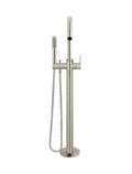 ROUND PADDLE FREESTANDING BATH SPOUT AND HAND SHOWER