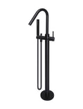 ROUND PADDLE FREESTANDING BATH SPOUT AND HAND SHOWER