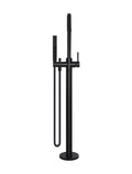 ROUND PADDLE FREESTANDING BATH SPOUT AND HAND SHOWER