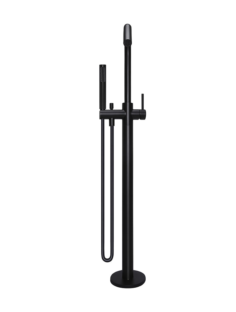 ROUND PADDLE FREESTANDING BATH SPOUT AND HAND SHOWER