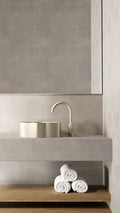 ROUND GOOSENECK BASIN MIXER WITH COLD START