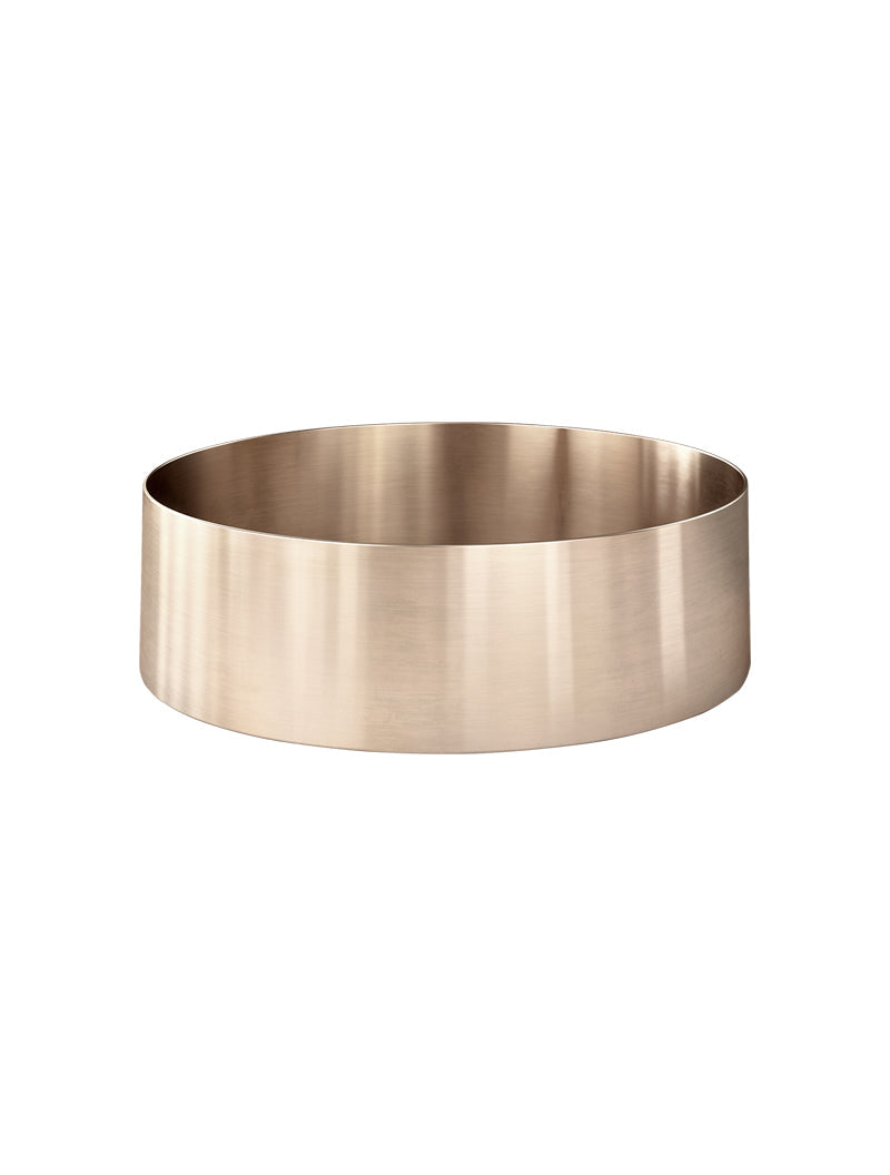 Lavello Round Steel Bathroom Basin 380 x 110 - PVD Champagne