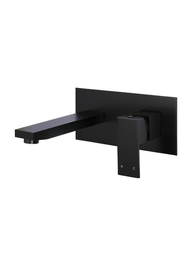SQUARE WALL BASIN MIXER AND SPOUT