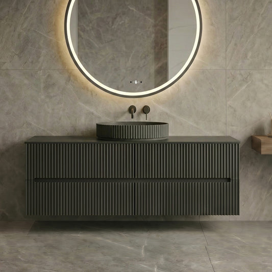 Cabarita Morden Wall Hung PVC Cabinet Matte Black