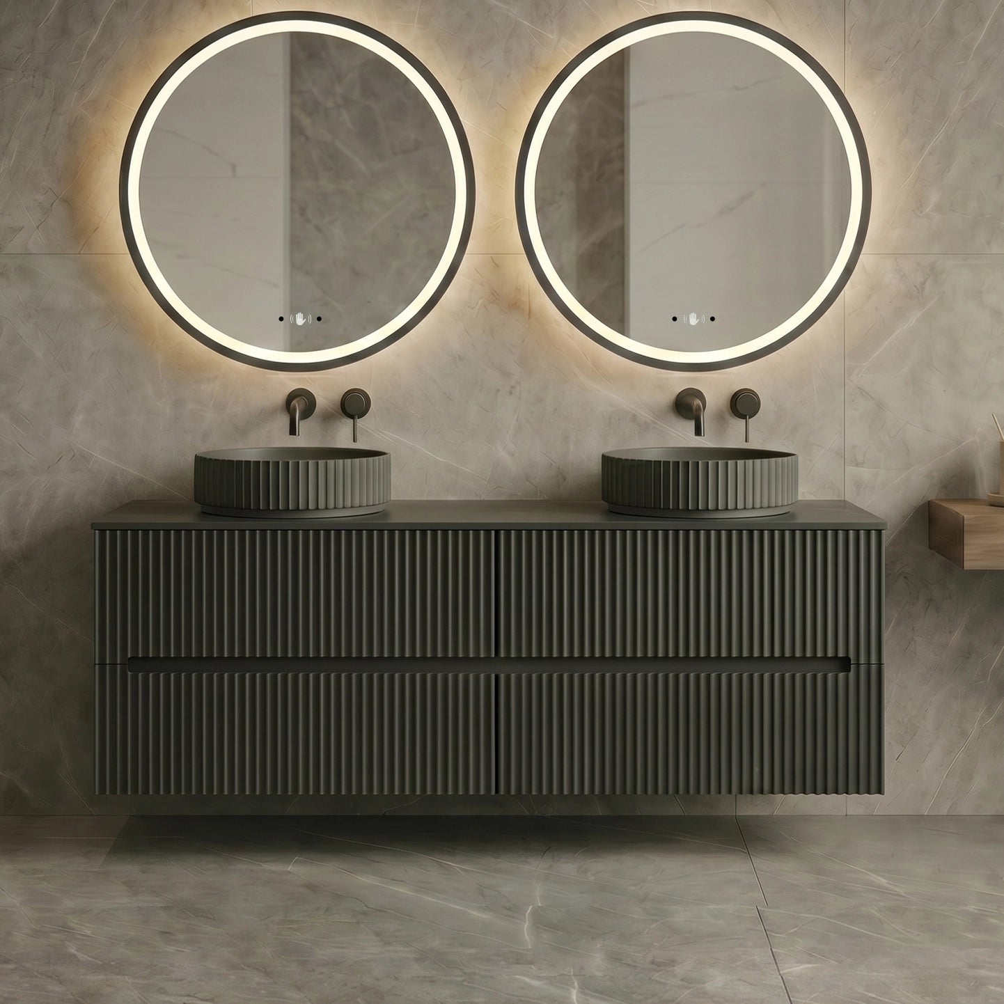 Cabarita Morden Wall Hung PVC Cabinet Matte Black