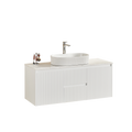 Crete Modern Wall Hung Vanity Matte White