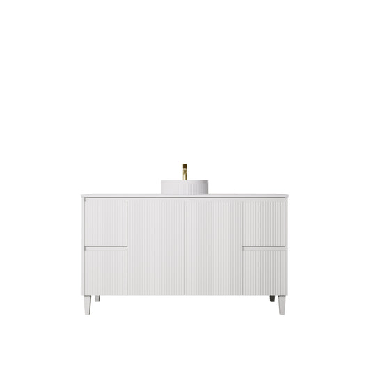 Crete Modern Free Standing Vanity Matte White