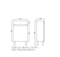 Camden Modern Free Standing Cabinet LK-MC42L-PO