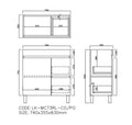 Camden Modern Free Standing Cabinet Prime Oak LK-MC73RL-PO