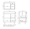 Camden Modern Free Standing Cabinet LK-MC74RL-CO