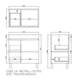 Camden Modern Free Standing Cabinet LK-MC74LL-PO