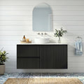 Crete Modern Wall Hung Vanity Matte Black