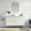 Crete Modern Wall Hung Vanity Matte White