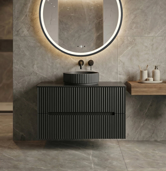 Cabarita Morden Wall Hung PVC Cabinet Matte Black