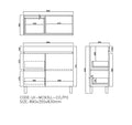 Camden Modern Free Standing Cabinet Prime Oak LK-MC93LL-PO